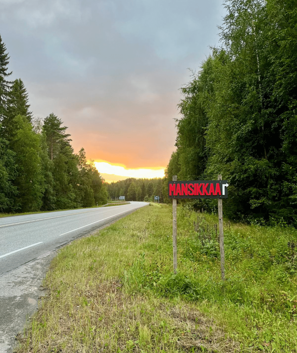Elorinteen-Mansikka-opaskyltti-valtaiten-varrella Mansikkaa-opaskyltti pientareella maantien varrella.